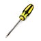 Yellow professional realistic screwdriver with a plastic handle. isometric 3d construction tool isolated on white background.