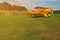 Yellow propeller plane