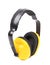 Yellow protection headphones.