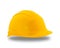 Yellow protective construction helmet