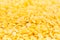 Yellow purified lentil macro background.