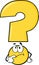 Yellow Question Mark Character Thinking