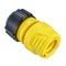 Yellow quick connect hose fitting isolated