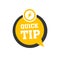 Yellow quick tips logo