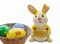 Yellow rabbit piggy bank