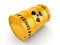 Yellow radioactive barrel