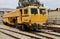 Yellow railway locomotive