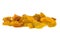 Yellow raisins isolated