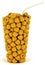 Yellow Raspberry Glass shape with straw