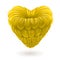 Yellow raspberry heart.