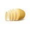 Yellow Raw Sliced Potato on Background