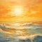 Yellow Realism Seascape Abstract Painting