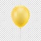 Yellow realistic balloon.