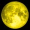 Yellow realistic fantasy moon. Twenty five colors.