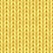 Yellow realistic knit texture seamless pattern of cozy wool. Soft fiber background template