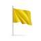 Yellow rectangular flag on flagpole