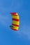 Yellow and red canopy powered tandem para glider