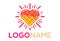 Yellow and Red Color Delicious Love Waffle Melt Logo Design