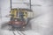 Yellow/Red train of Jungfrau Bahn at Kleine Scheidegg station