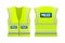 Yellow reflective safety vest for people, Police. Security police safety. Vector stock illustration.