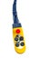 Yellow remote control for industrial hoist