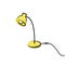 Yellow retro lamp with switcher vector illustration