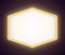 Yellow retro lightbox with white light bulbs, vintage theater signboard mockup isolated on a dark background