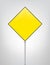 Yellow rhombical road sign