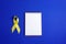 Yellow ribbon - bladder, liver and bone cancer awareness symbol. Support our troops concept.