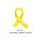 Yellow ribbon icon for bone disease and sarcoma awareness