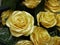 Yellow ribbon roses.  Yellow ribbons folding into roses.