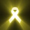 Yellow ribbon symbol shinning