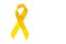 Yellow Ribbon World Suicide Prevention Day on a white Background