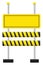 Yellow road barricade, icon