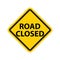 Yellow road closed signs vector illustration