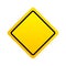 Yellow road sign icon. Transportation safety empty symbol.