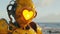 A yellow robotic pirate heart aglow with love leads a charge for empowerment on the digital seas