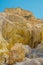 Yellow rocks with sulfur at Nisyros volcano