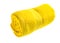 Yellow rolled towel