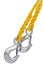 Yellow rope with metal hooks
