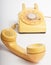 Yellow rotary telephone