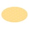 Yellow round carpet icon, isometric style
