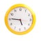 Yellow, round the clock on a white background