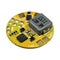 Yellow round led driver PCB board with inductance coil and surface mount components