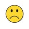 Yellow Sad Face Negative People Emotion Icon