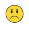 Yellow Sad Face Negative People Emotion Icon