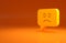 Yellow Sad smile icon isolated on orange background. Emoticon face. Minimalism concept. 3d illustration 3D render