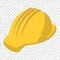 Yellow safety helmet cartoon illustration
