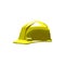 Yellow safety helmet hard hat isolated on white background