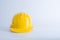 Yellow safety helmet on white background. Hard hat isolated on w